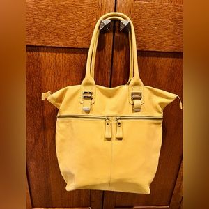 Vintage Liz Claiborne Leather 💛 Shoulder Tote Bag Purse XL Buttery Soft! 💛